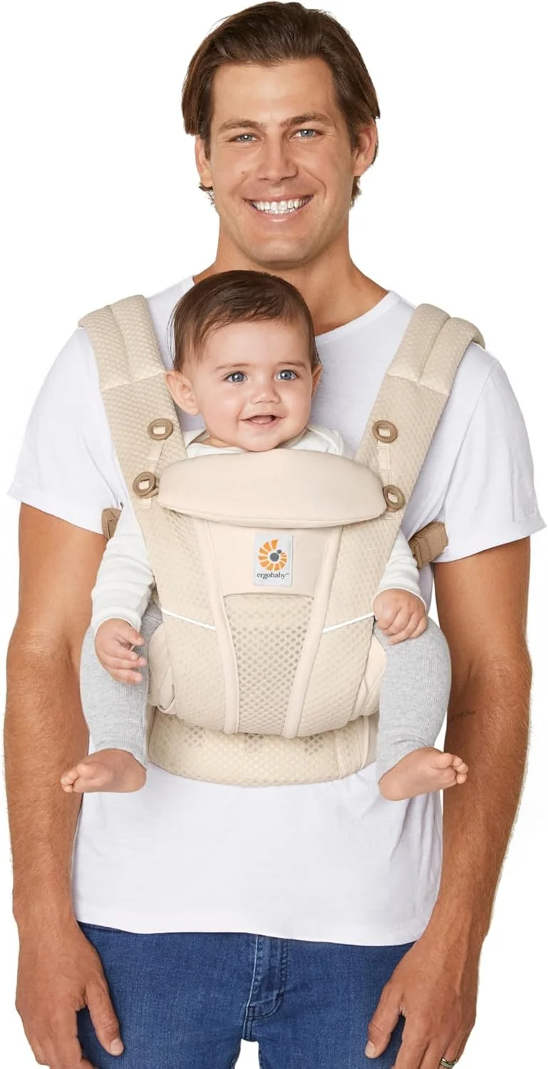 Переноска Ergobaby Omni Breeze от рождения до 20,4 кг 4 положения сетка SoftFle Бежевый, фото №3 Переноска Ergobaby Omni Breeze от рождения до 20,4 кг 4 положения сетка SoftFle Бежевый, фото №3