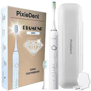 Электрическая зубная щетка PixieDent Diamond 2 сменные насадки 5 режимов 84 000 звуковых колебаний Таймер Дорожный футляр - Фото 1