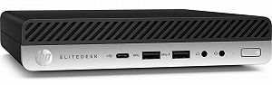Міні ПК HP EliteDesk 705 G4 / AMD Ryzen 5 Pro 2400G / RAM 16GB / SSD 256GB / LAN / Windows 11 / Black - Фото 1