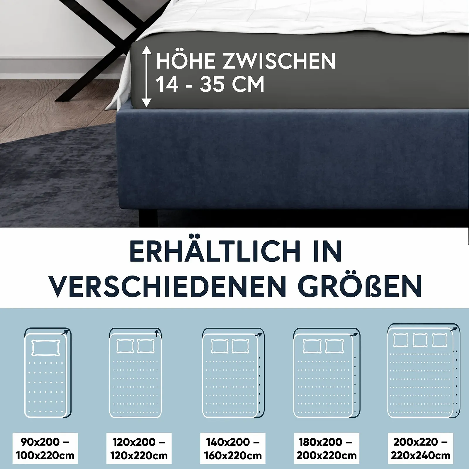 Простыня на резинке трикотажная MOON-Luxury Jersey 120x200 - 120x220, фото №5 Простыня на резинке трикотажная MOON-Luxury Jersey 120x200 - 120x220, фото №5