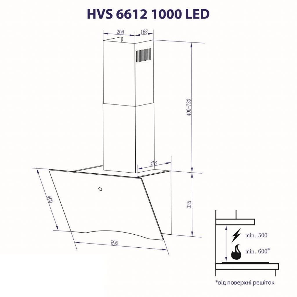Кухонные вытяжки Minola HVS 6612 WH 1000 LED HVS 6612 WH 1000 LED, фото №10