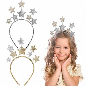 Обруч для волосся Зірка з блискітками - Фото 1