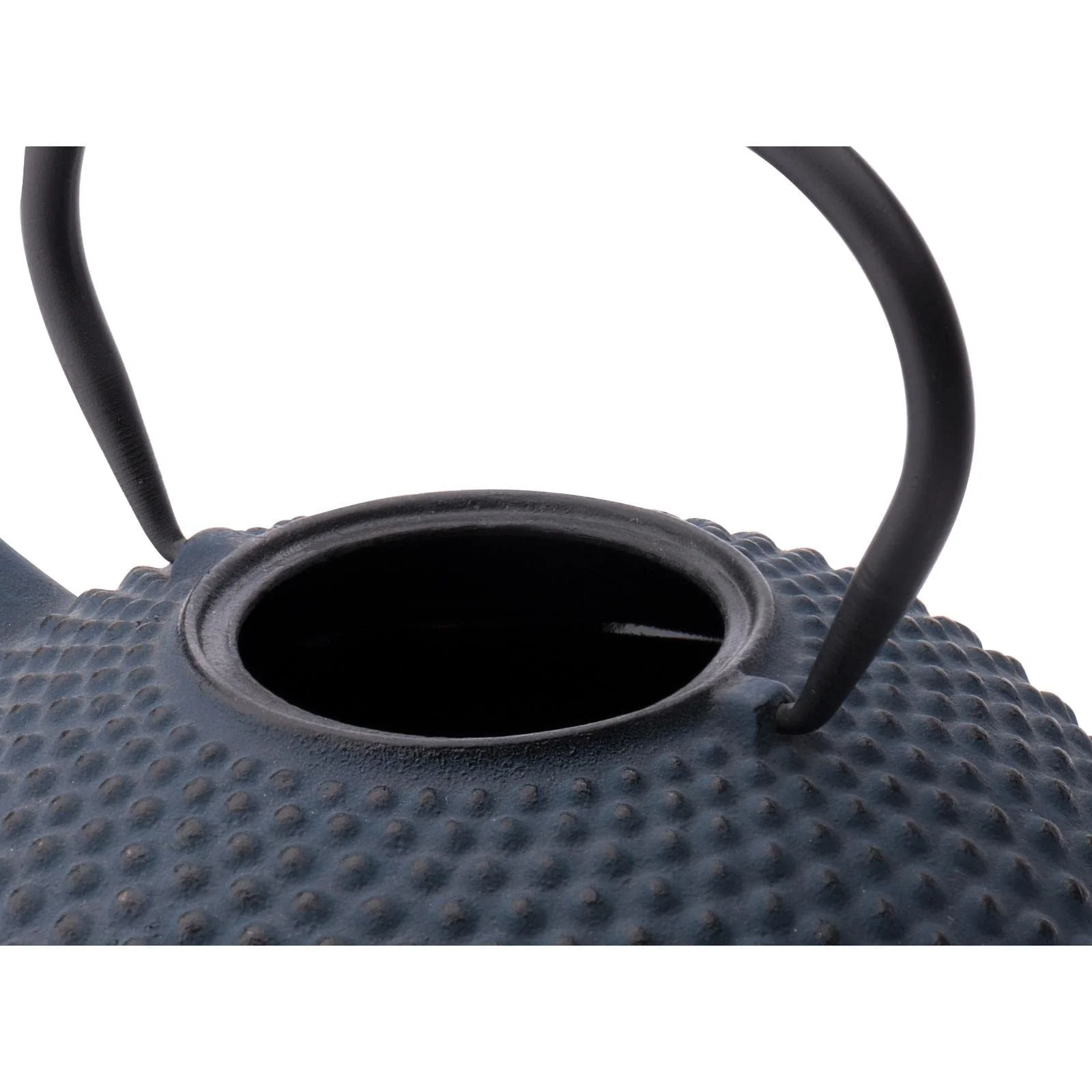 Чайник-заварник Чавунний Asian Синій 1,25 літра з ручкою, фільтром з нержавіючої сталі для чаю та підставками і чайними чашками (4 чашки), фото №4
