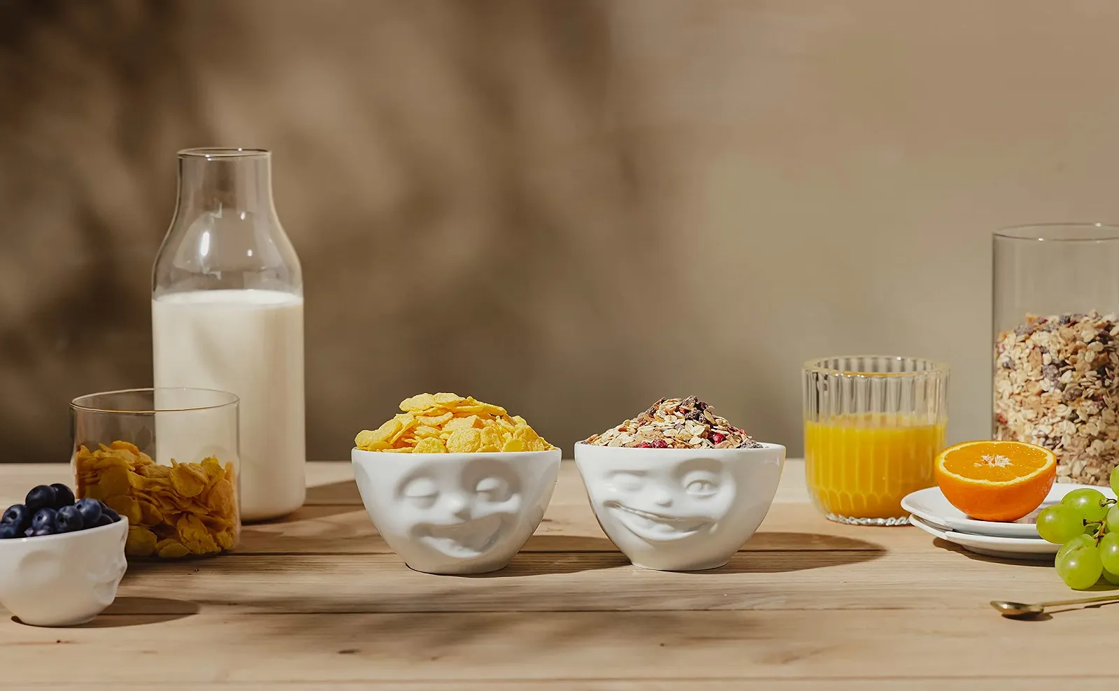 Набор Мисок "Смех и Подмигивание" FIFTYEIGHT PRODUCTS 2 шт. (Фарфор, 200 мл, Белый), фото №3