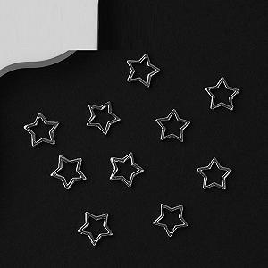 Прикраси для нігтів qbodp Підвіски-зірки 9 мм, 100 шт - Фото 1