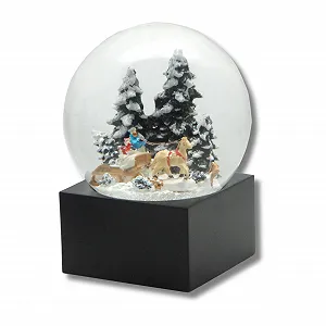 Куля Снігова Minium Collection 20121 Різдвяний Настрій Катання на Санках Ялинка На основі Чорний Pure Line Діаметр 100 мм - Фото 1