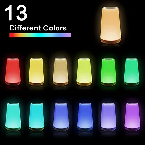 Настільна лампа LED RGB з сенсорним керуванням та пультом ДК 13 кольорів USB Акумуляторна synthetic.ua - Фото 1