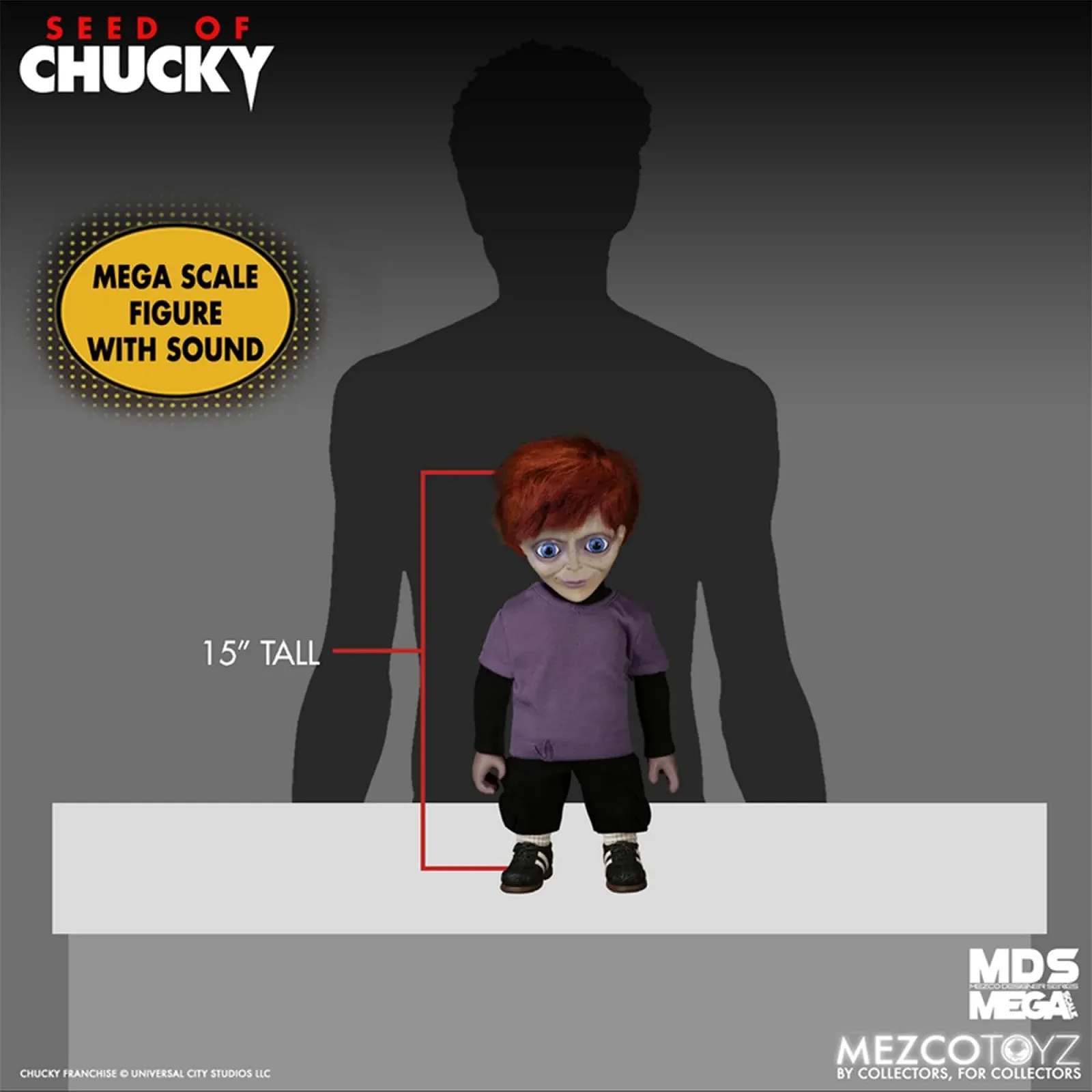 Говоряча фігурка Mezco Toyz MDS Mega Scale Chucky Glen 38 см, фото №7