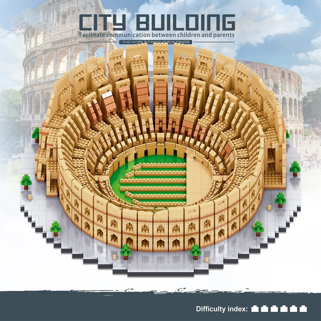 Набор блоков Roman Colosseum Architecture LZ8191 5594+ деталей подарок для взрослых и детей, фото №2
