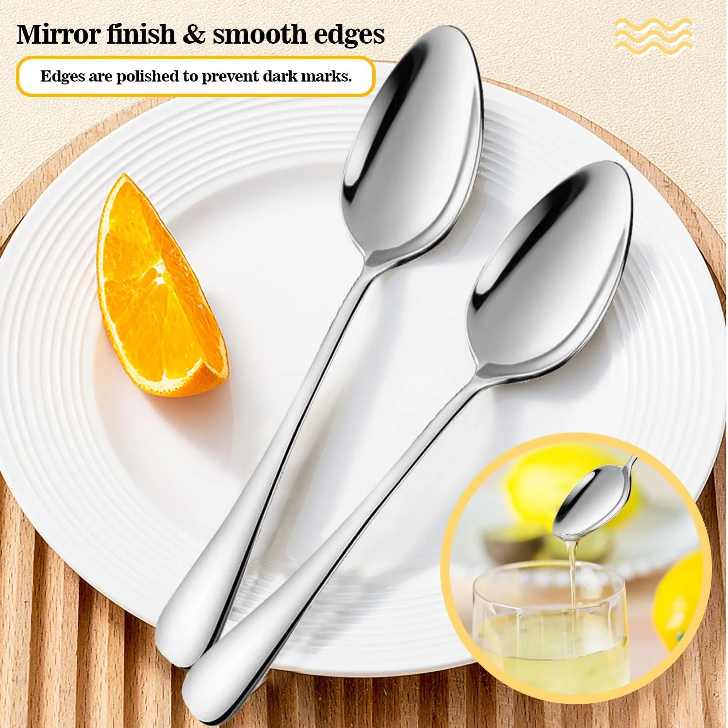 Набір з 12 супових ложок з нержавіючої сталі Міцні, фото №6