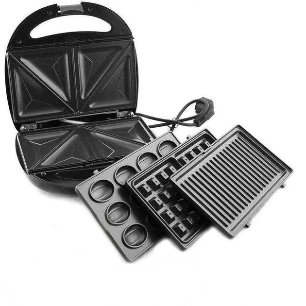 Электрогриль мультимейкер Rainberg RB-5408 4в1 орещница бутербродница бельгийская вафля гриль 2200 Вт, фото №5 Электрогриль мультимейкер Rainberg RB-5408 4в1 орещница бутербродница бельгийская вафля гриль 2200 Вт, фото №5