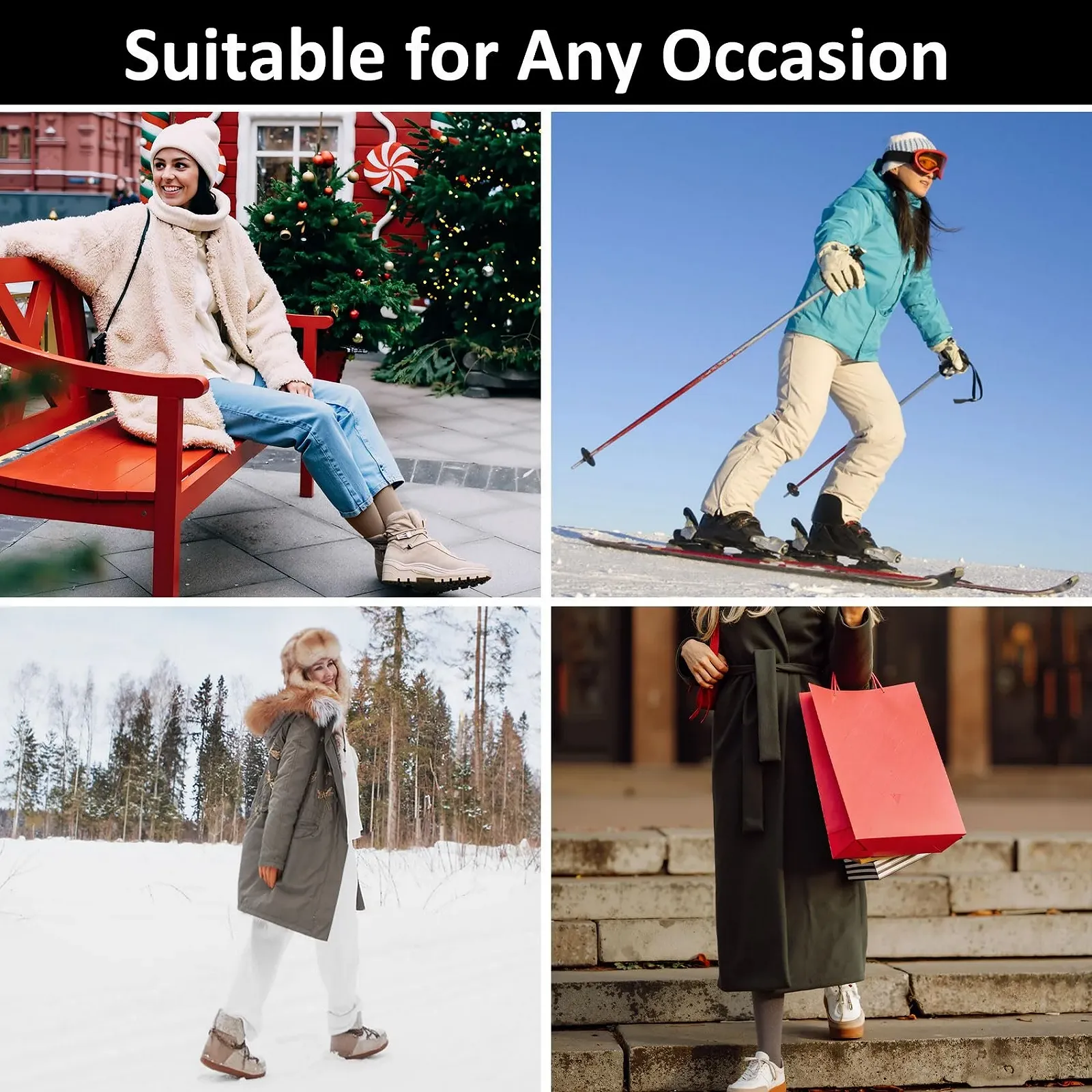 4 пари жіночих гольфів Пухнасті гетри, фото №7