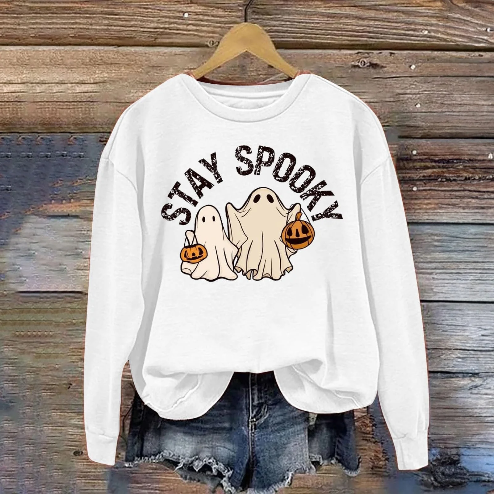 Жіноча Толстовка Generisch Вільний крій Кольорові варіації Хелловін Вампір, фото №3