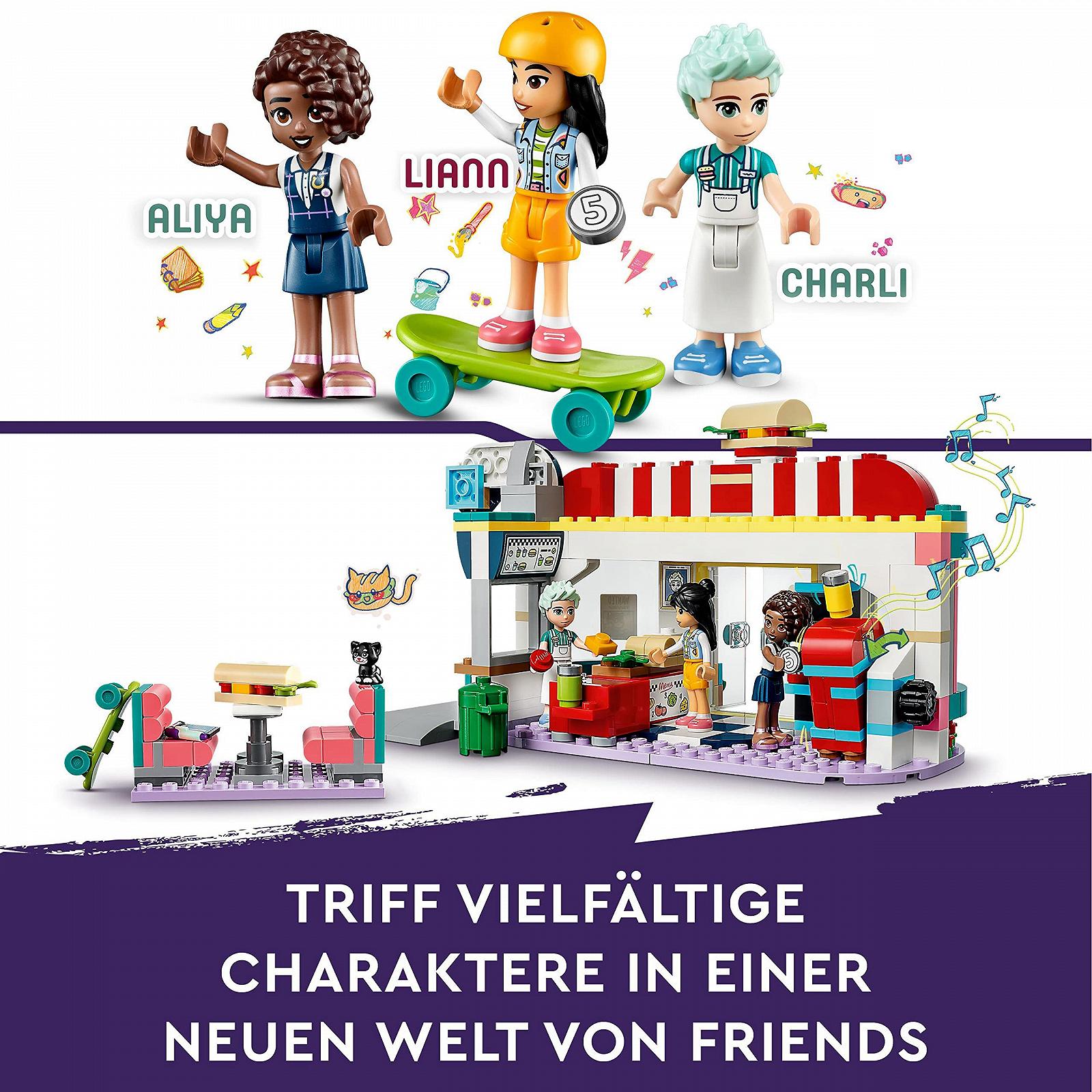 Конструктор LEGO Friends 41728 Restaurant с мини-куклами Лианн, Алией и Чарли 2023, фото №2 Конструктор LEGO Friends 41728 Restaurant с мини-куклами Лианн, Алией и Чарли 2023, фото №2