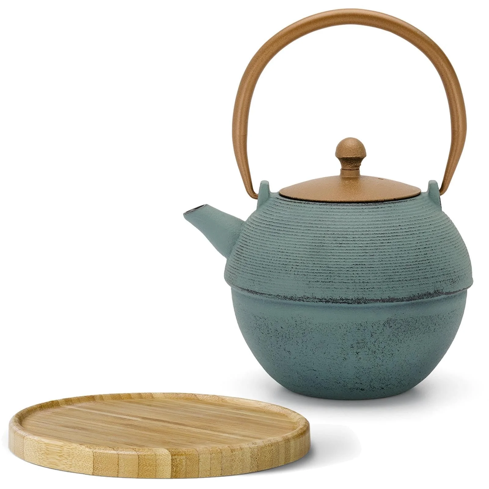 Чайник Asia Чавунний Індукційний 1.2 Літра Синій з Фільтром-Сіткою з Нержавіючої Сталі та Коричневою Дерев'яною Підставкою, фото №1 Чайник Asia Чавунний Індукційний 1.2 Літра Синій з Фільтром-Сіткою з Нержавіючої Сталі та Коричневою Дерев'яною Підставкою, фото №1