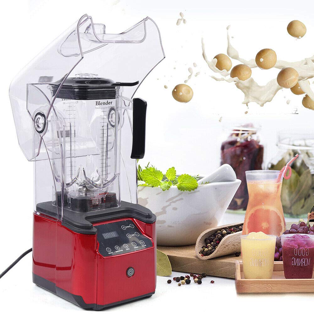 Блендер стационарный Smoothie Maker Высокопроизводительный Звукоизолирующий Дробитель льда Универсальный Блендер Smoothie Звукоизолирующий Капор Шумозащитный Блендер для приготовления соков и молочных коктейлей 2.2 л, фото №1