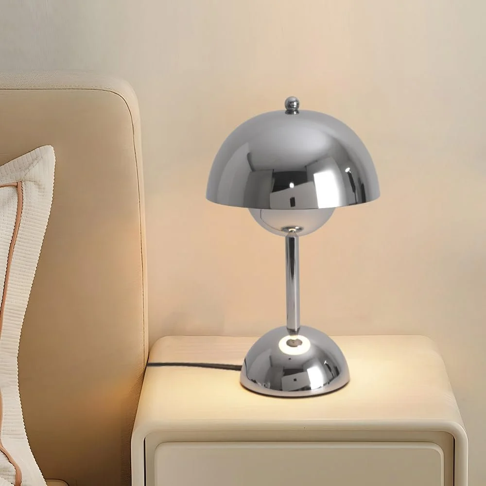 Настільна лампа Mushroom Lamp G45 3000 K сенсорна срібляста, фото №5