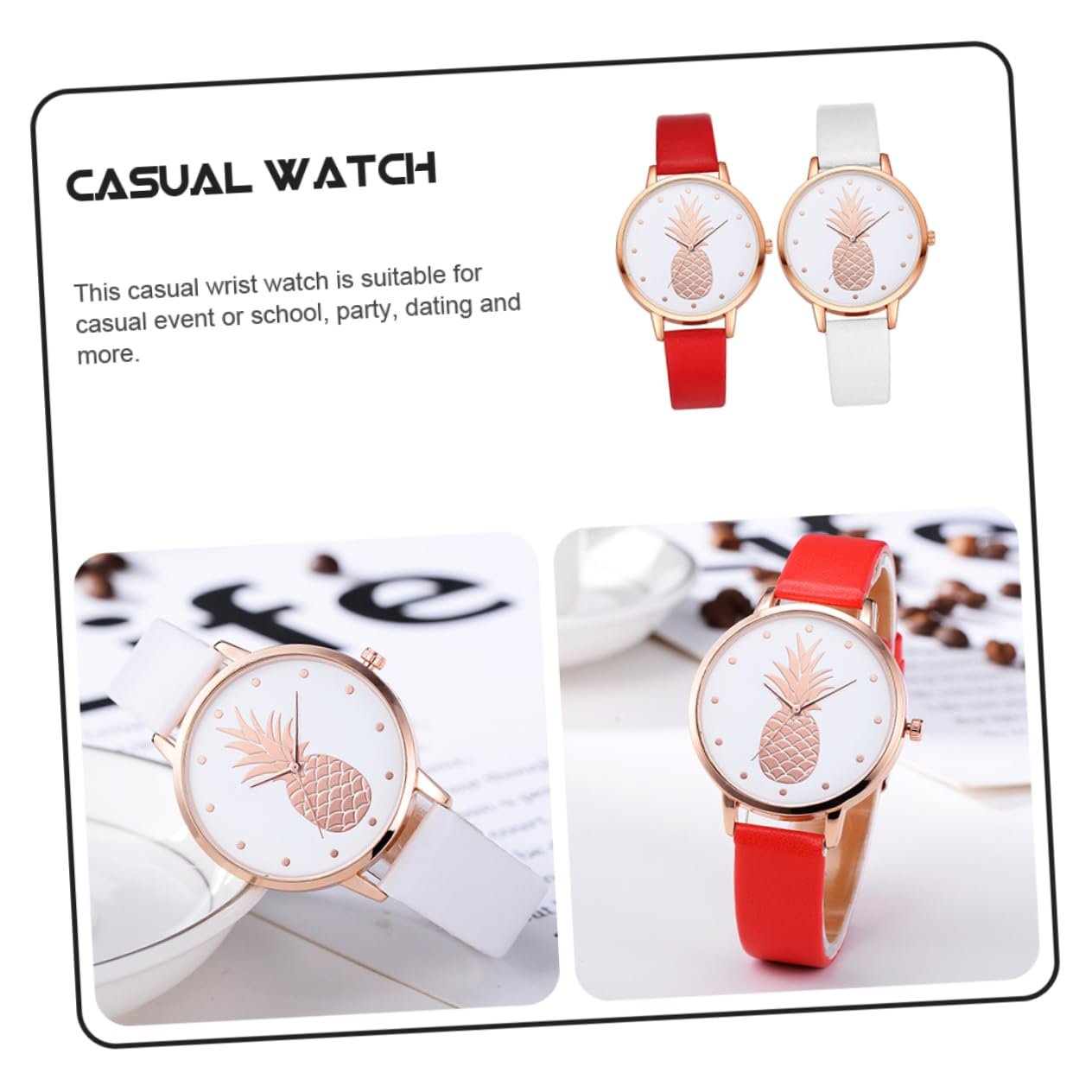 WRITWAA 2 шт. Креативний повсякденний годинник для студентів, фото №9