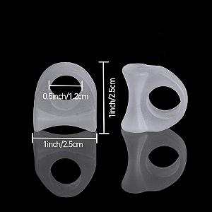 Роздільник для пальців гелевий Welnove великого пальця прозорий, 10 штук synthetic.ua - Фото 1