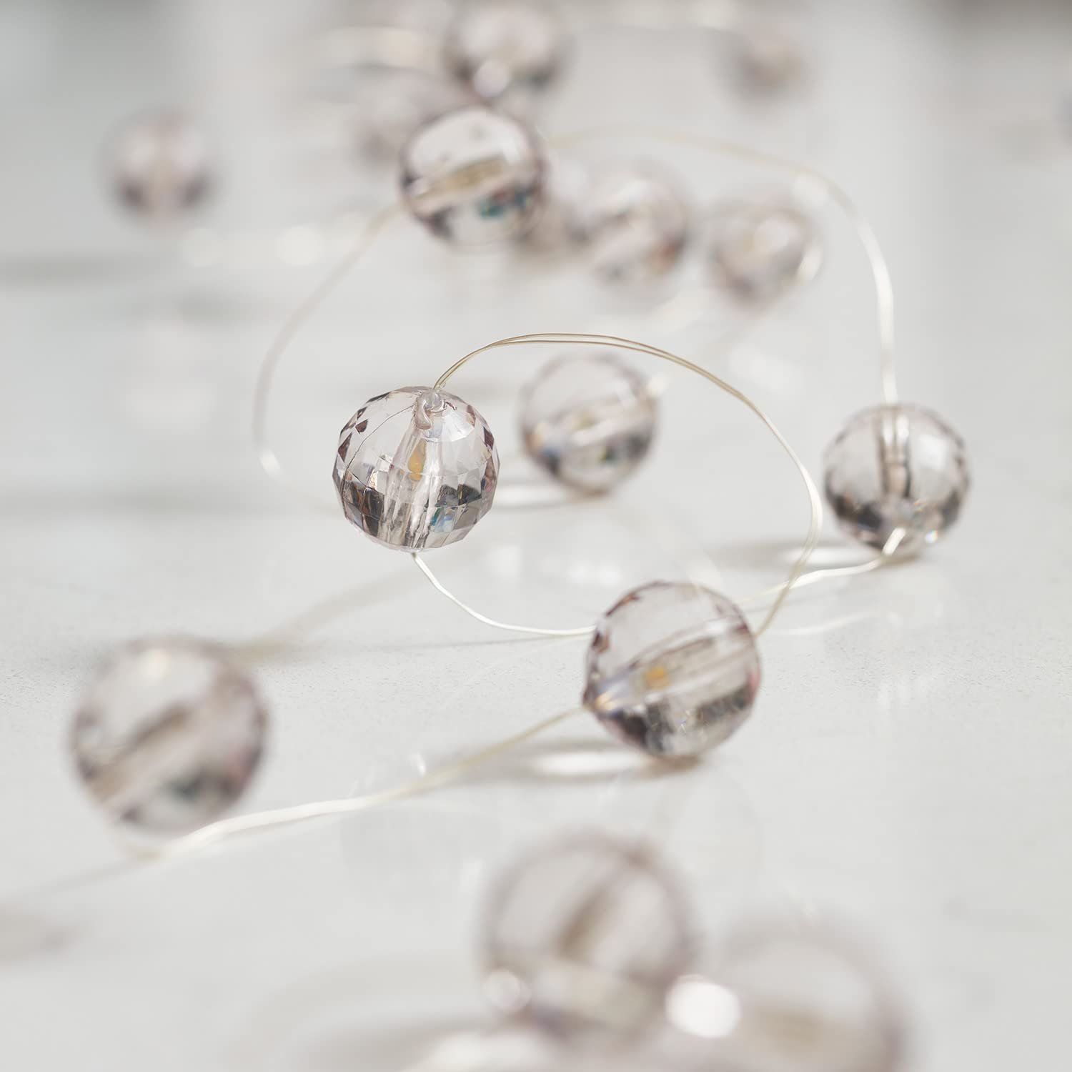 Гірлянда Lights4fun 20 Micro LED Fairy Lights Beads з Таймером на Батарейках для Використання у Приміщенні, фото №2