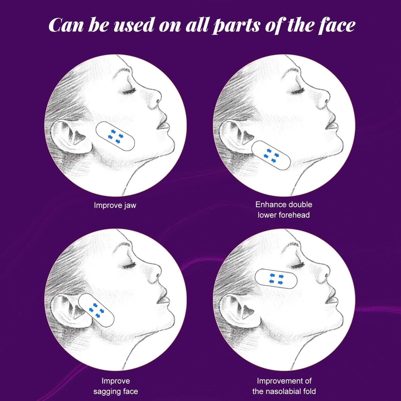 Лента для подтяжки лица Невидимая V Edge, 60 шт, фото №6