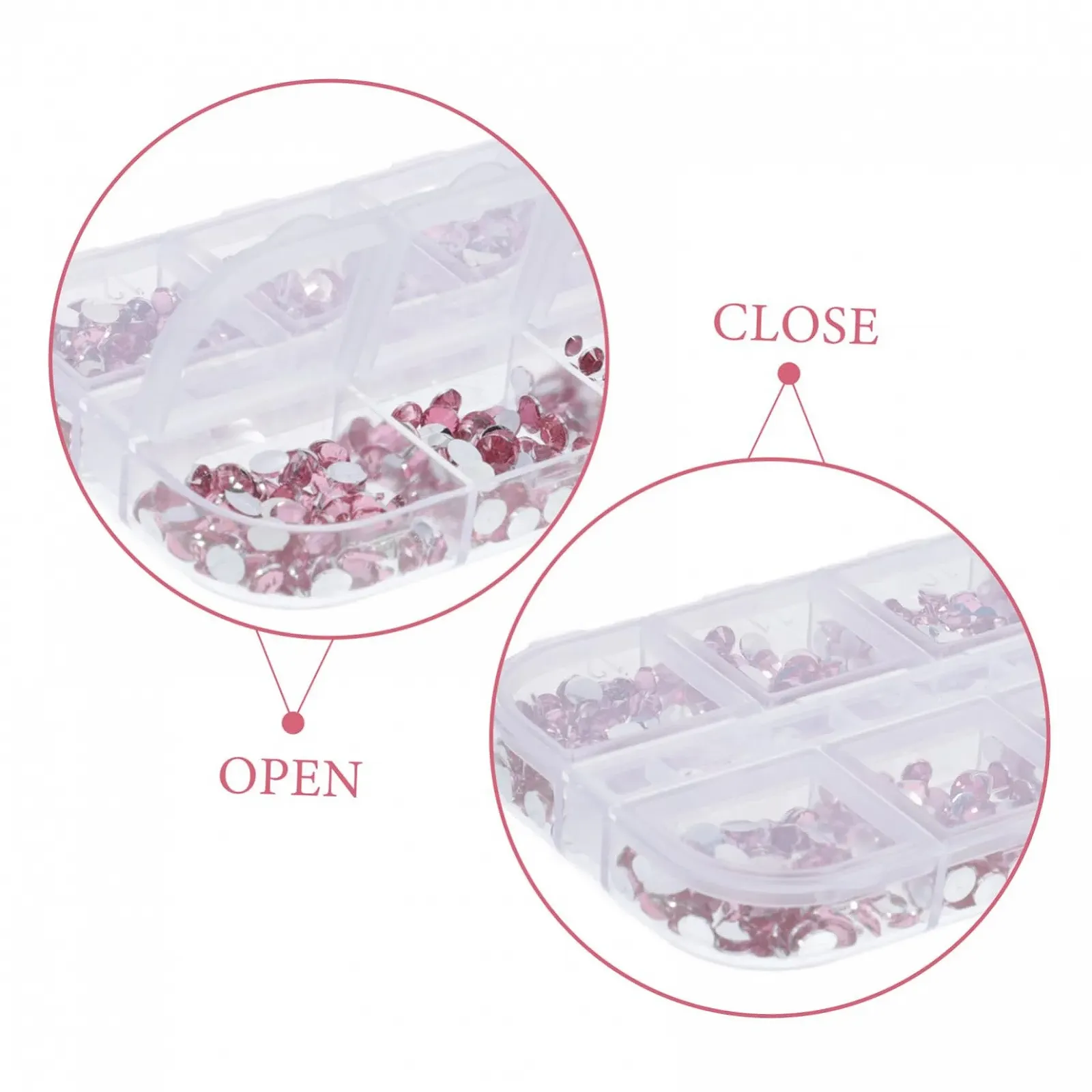 Наклейки зі Стразами Безімені Плоскі Акрилові Самоцвіти для Обличчя Ювелірні Вироби Вишневий Цвіт, фото №3