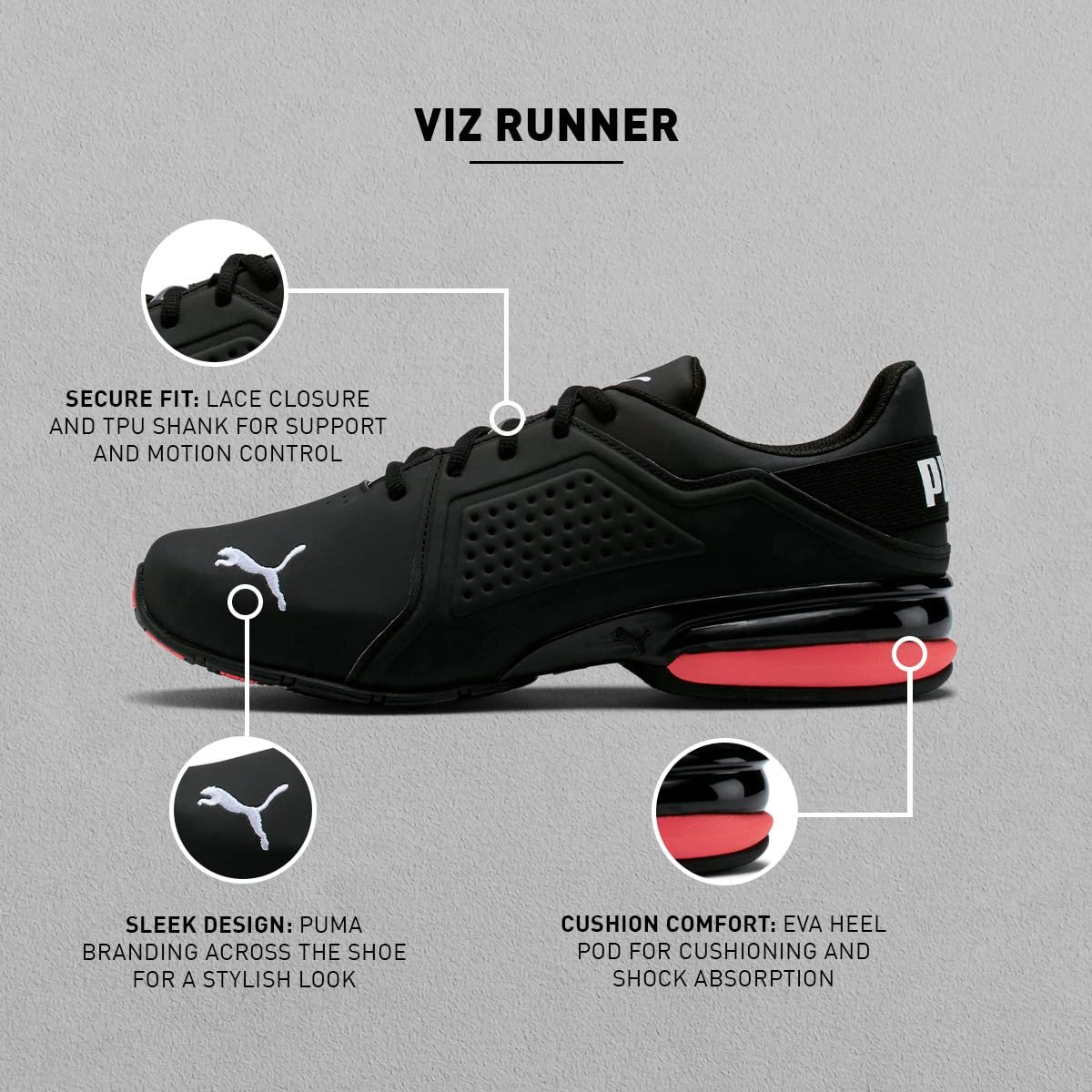 Кросівки чоловічі PUMA Viz Runner, фото №5