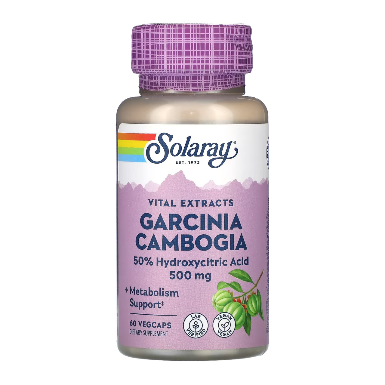 Garcinia Cambogia Fruit Ext 500mg 60 veg caps, фото №1