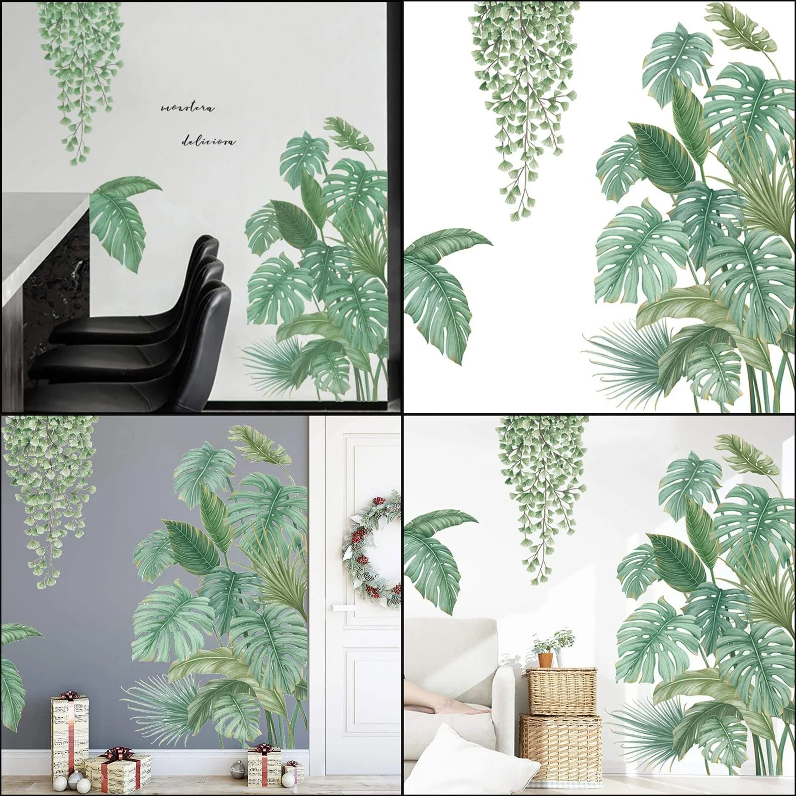 Наклейка на стіну Зелене листя 4 аркуші Рослини Фотошпалери, фото №8 Наклейка на стіну Зелене листя 4 аркуші Рослини Фотошпалери, фото №8