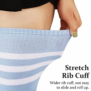 Високі шкарпетки DRESHOW Жіночі над коліно Гетри в смужку synthetic.ua - Фото 1