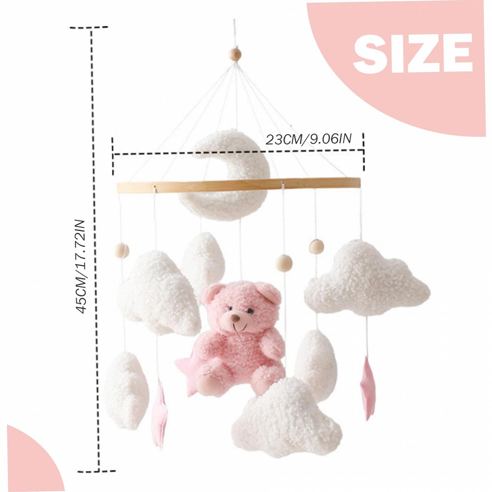 Мобіль дитячий Velvet Niedlicher Bären Teddy 17,7x9 дюймів для колиски 360°, фото №4