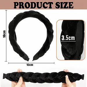 Обруч для волос женский Черный Бархатный synthetic.ua - Фото 1