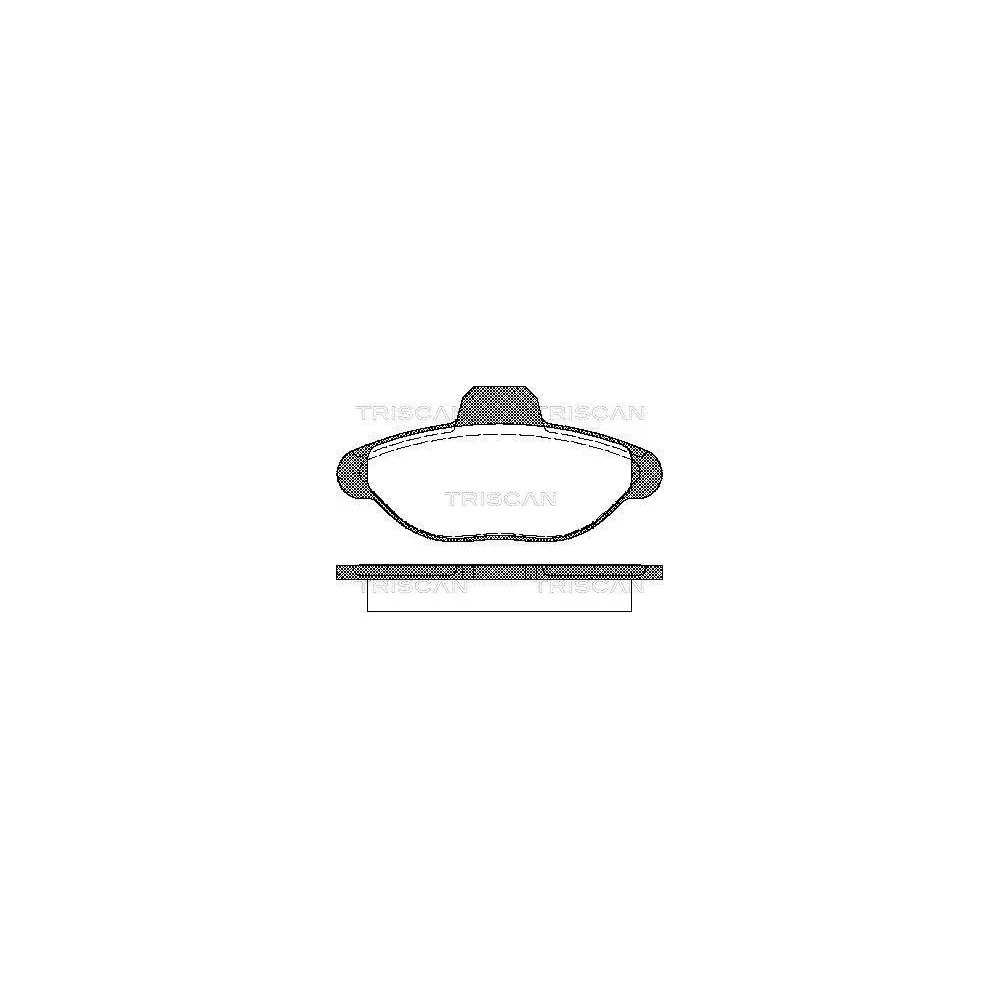 Комплект гальмівних колодок, дискове гальмо TRISCAN 8110 15001 для FIAT, передня вісь, фото №1