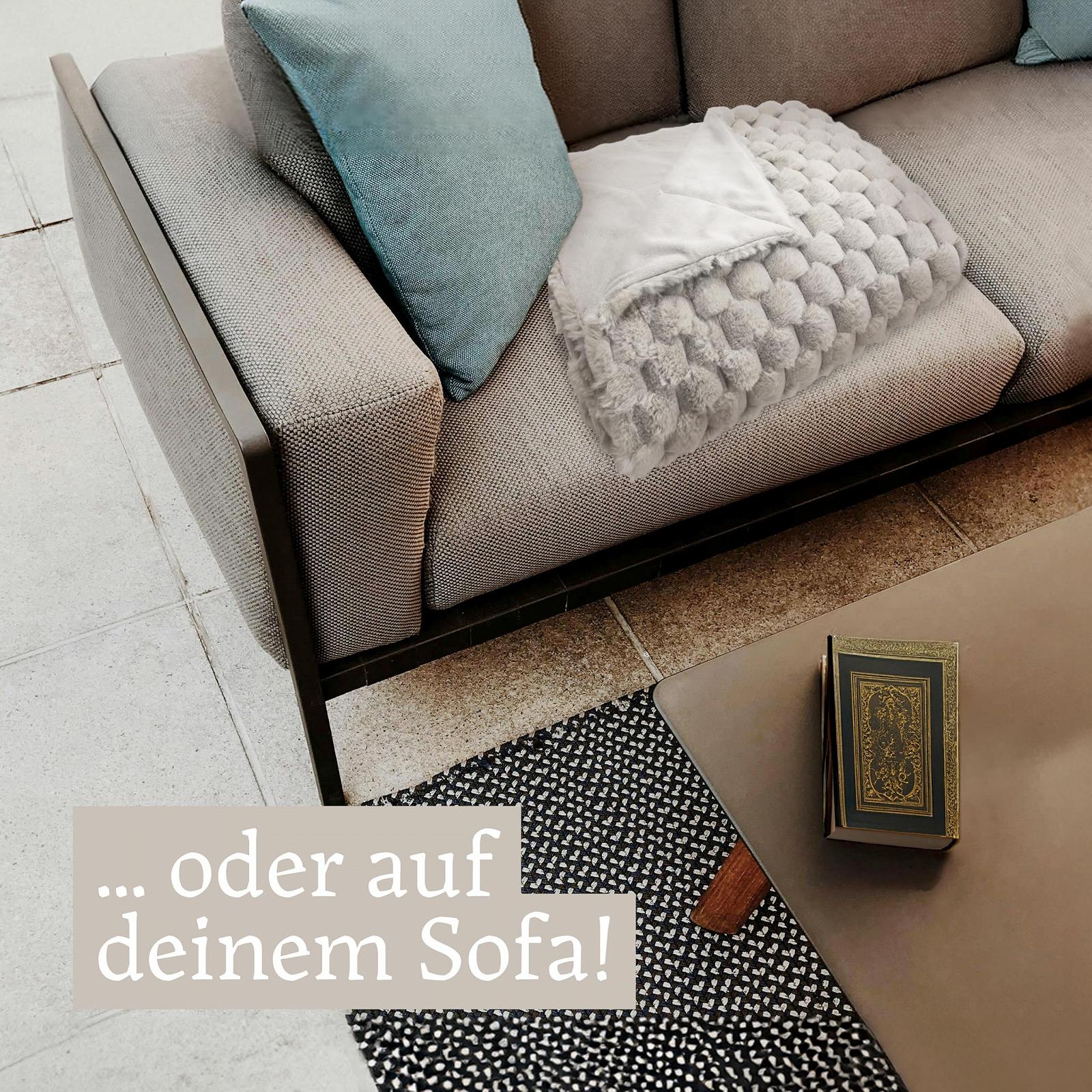 Плед Пухнастий Кремовий 150 x 125 см, фото №4 Плед Пухнастий Кремовий 150 x 125 см, фото №4