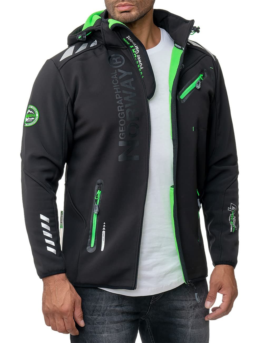 Куртка Geographical Norway Softshell Функциональная С капюшоном Ветрозащитная, фото №4