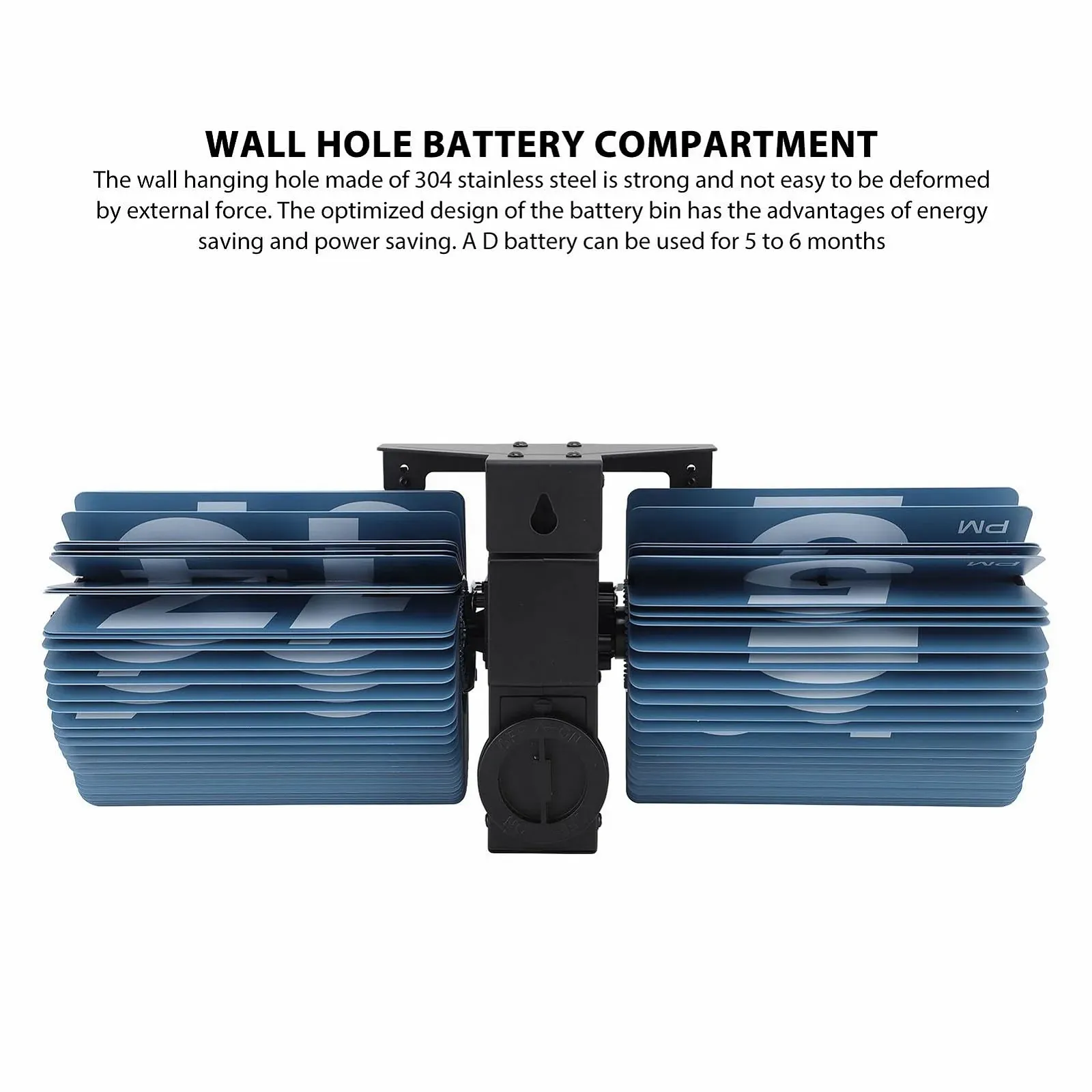 Перекидний годинник у стилі ретро PODSJD, Edelstahl und PVC, великі цифри, Type 5, фото №9