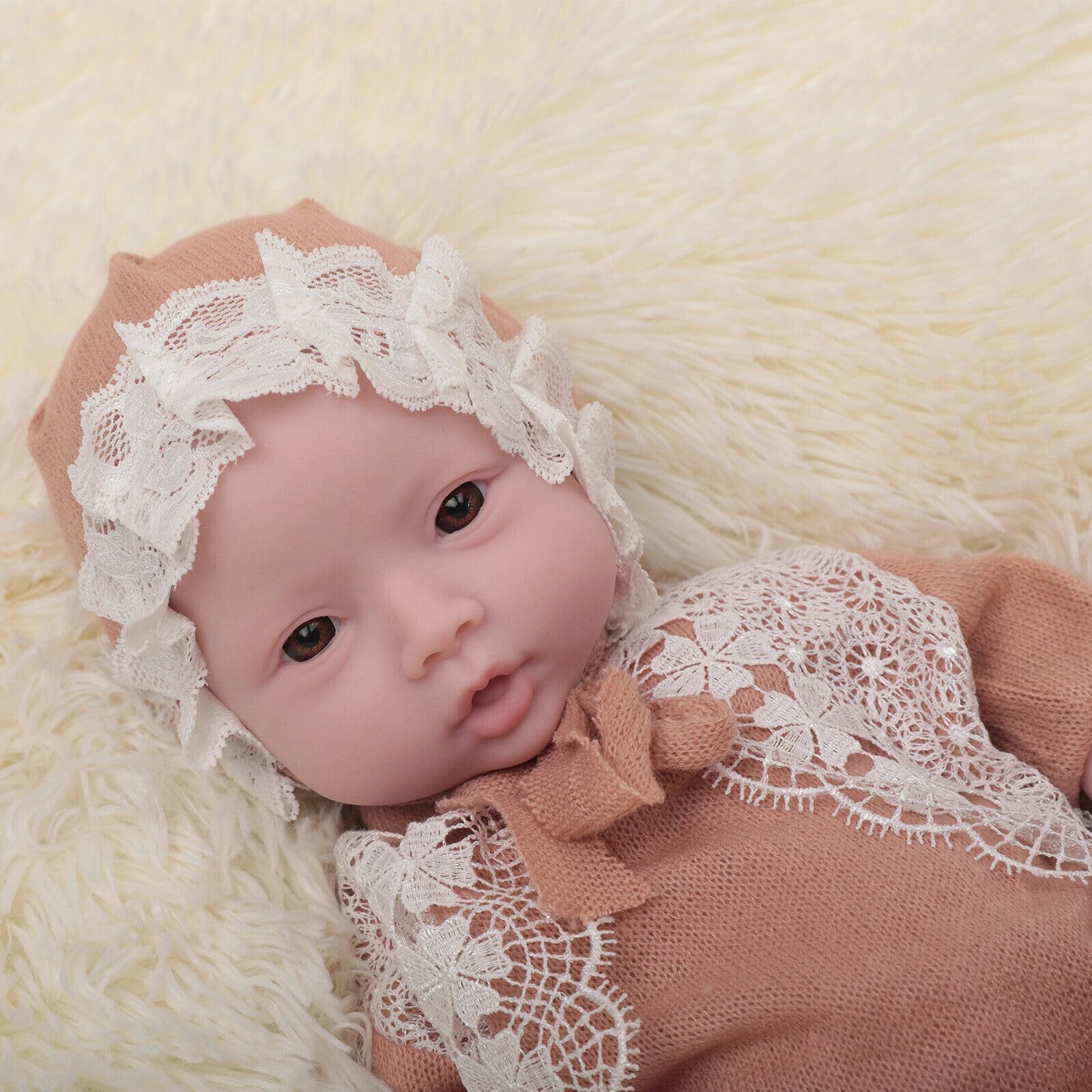 Кукла EQAIWUJIE 47 см Силиконовая Reborn Девочка White 18.5 дюймов, фото №7