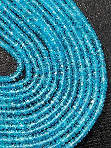 Апатит Круглые Граненые Бусины 3 мм Голубой synthetic.ua - Фото 1