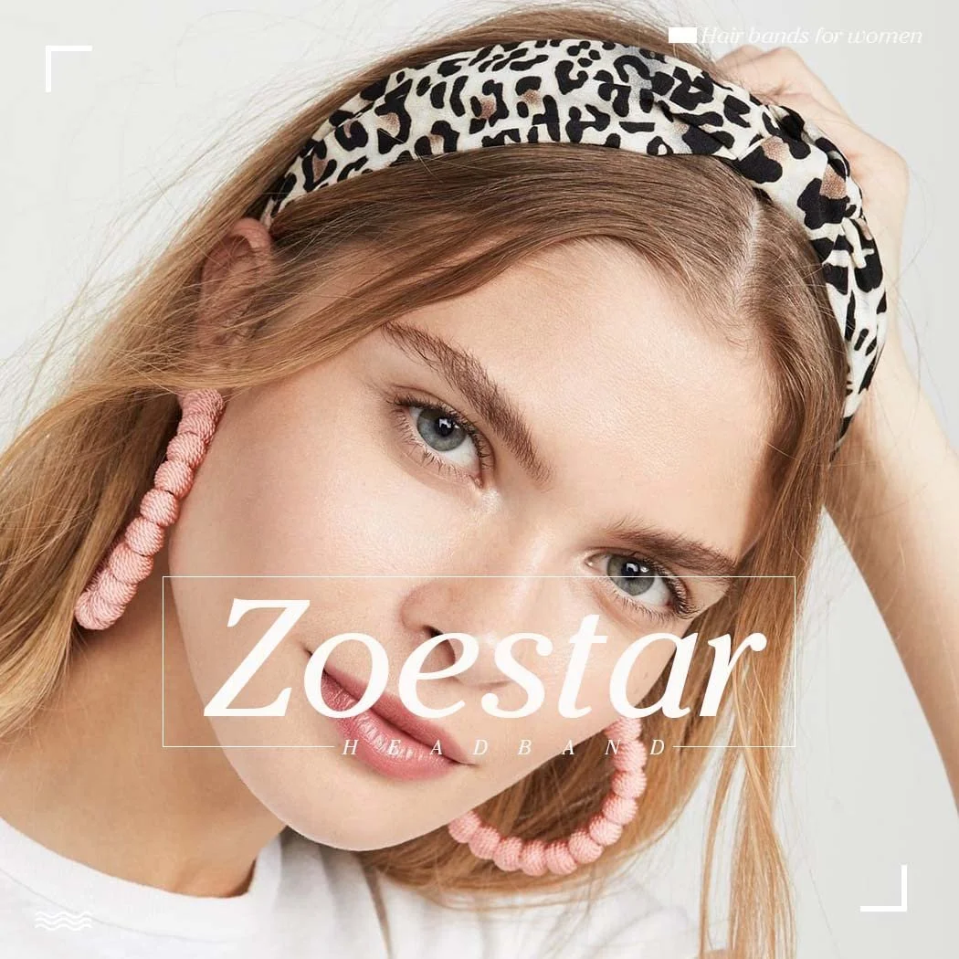 Обруч на голову в стилі бохо Zoestar Леопардовий Принт, фото №5