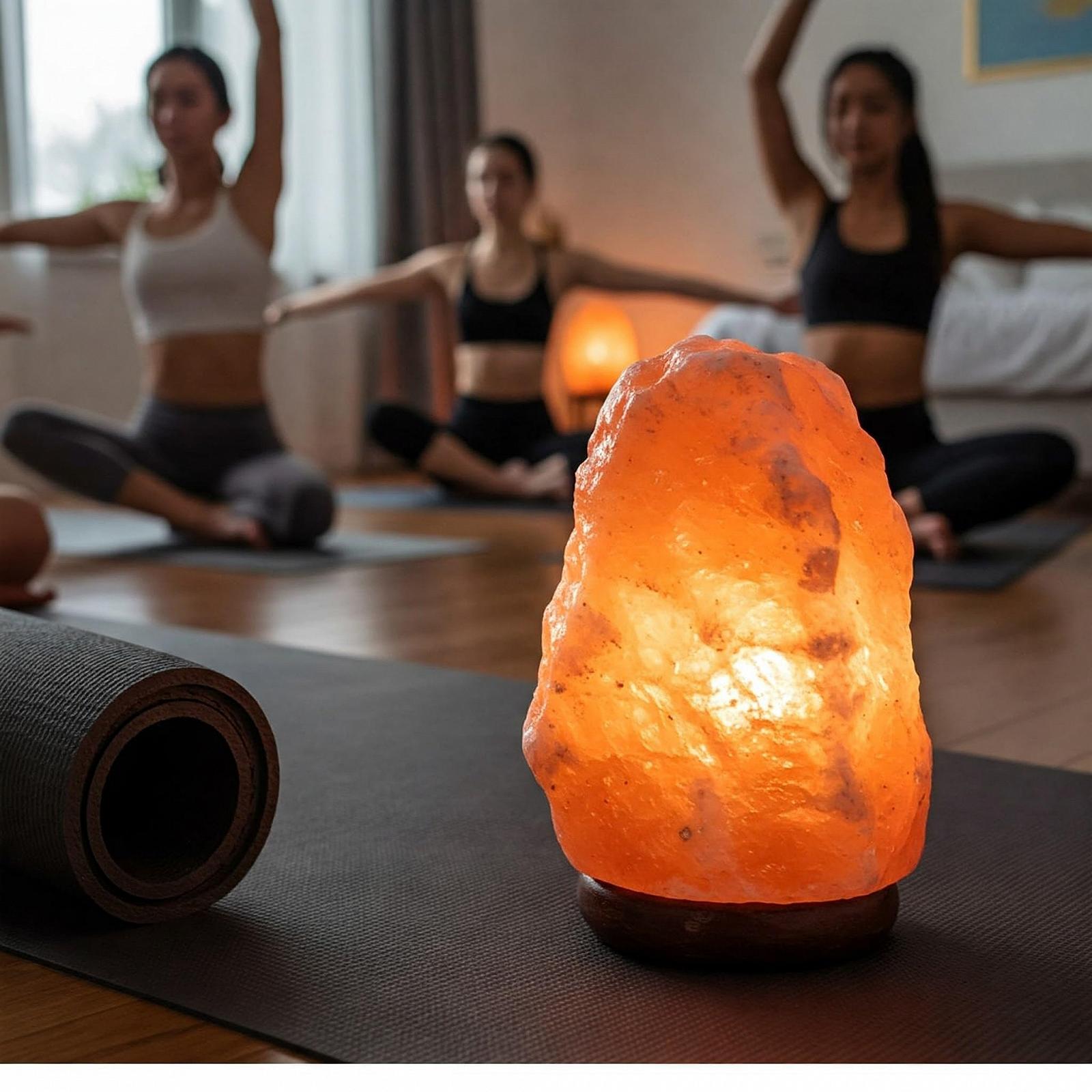 Соляна лампа Натуральна рожева сіль Дерев'яна основа 4-7 кг, фото №5