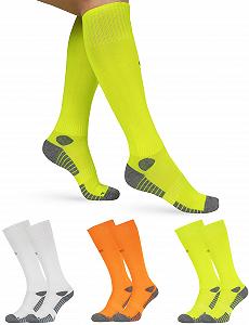 Компрессионные носки OCERA 3 пары с хлопковой махровой подошвой для женщин, мужчин и детей - гольфы с поддержкой, идеальны для спорта, путешествий и повседневной работы - Фото 1