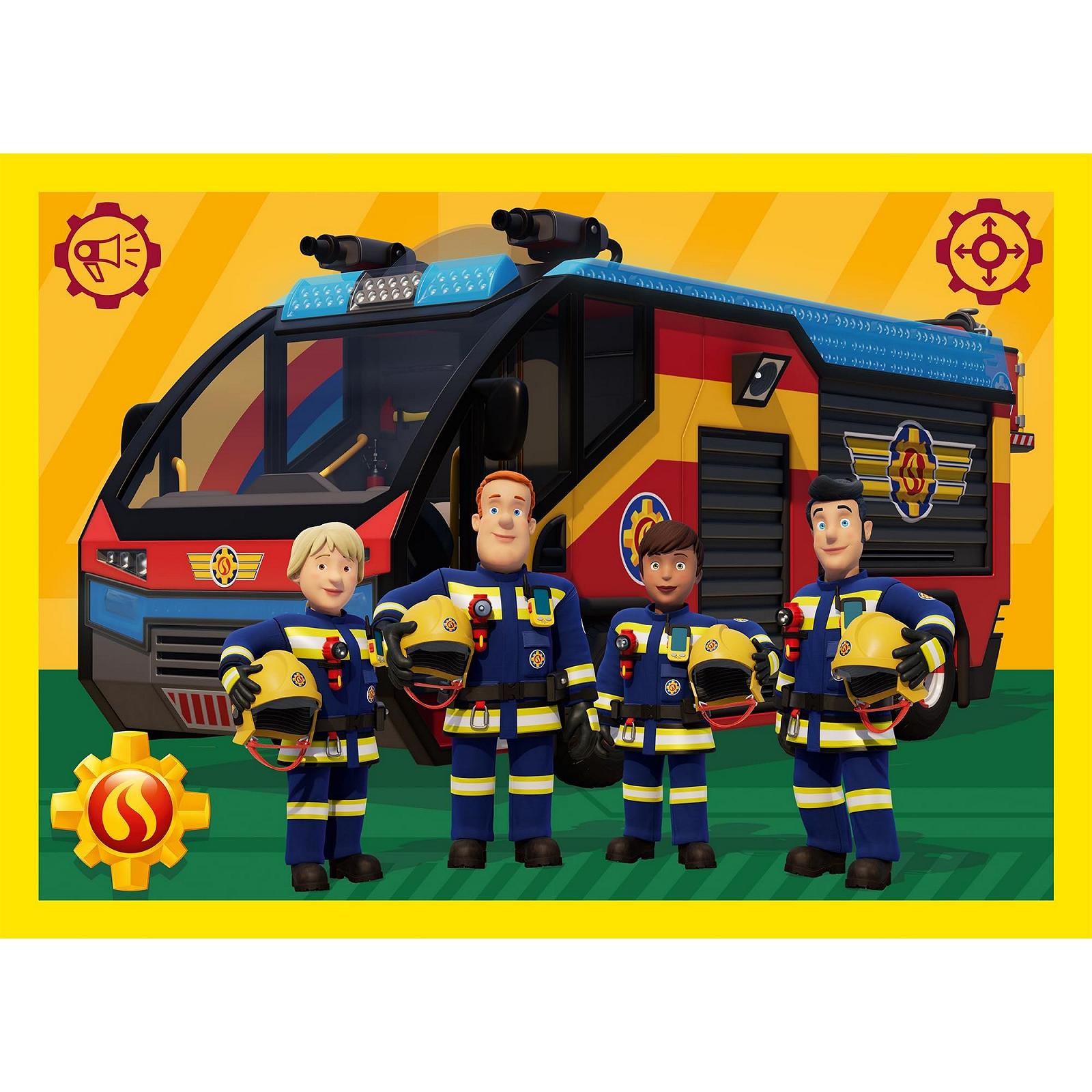 Пазл Trefl Fireman Sam Fireman in Action 4-в-1 35-70 елементів, фото №5