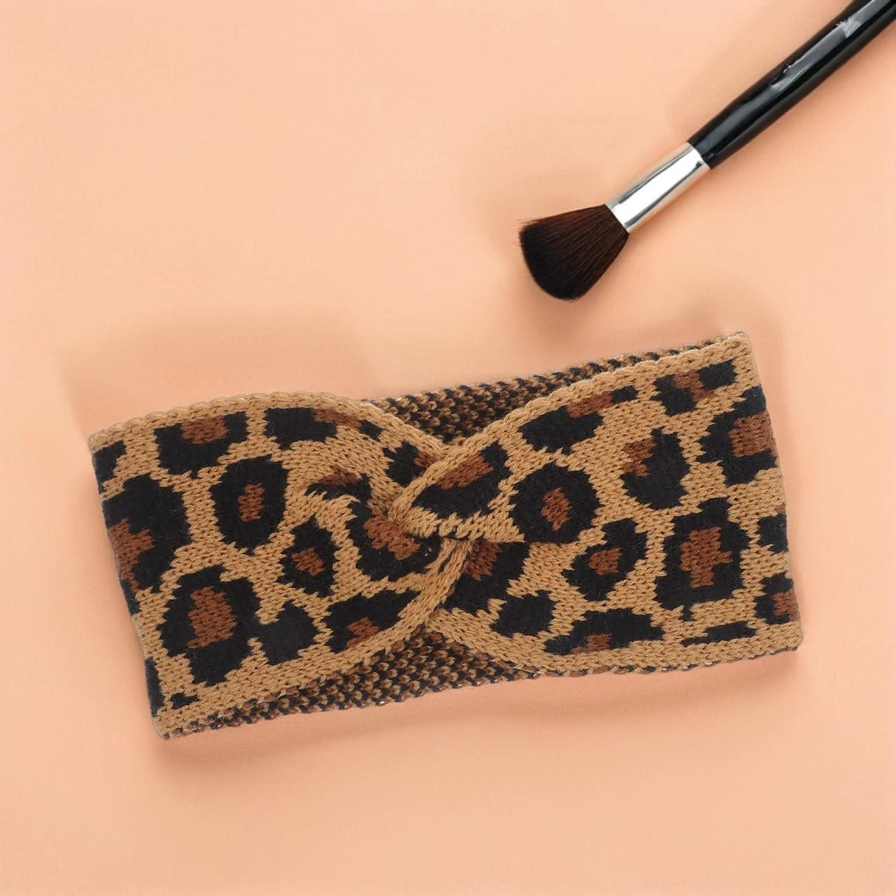 Пов'язка на голову Lurrose В'язана гачком Леопардовий принт, фото №9 Пов'язка на голову Lurrose В'язана гачком Леопардовий принт, фото №9