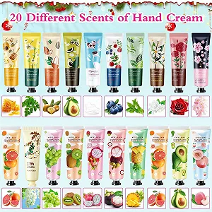 Набор кремов для рук, 20 шт. Увлажняющий крем для рук и ног на рождество для сухой потрескавшейся кожи рук и ног для зимы, ароматный крем для рук и ног для женщин и мужчин synthetic.ua - Фото 1