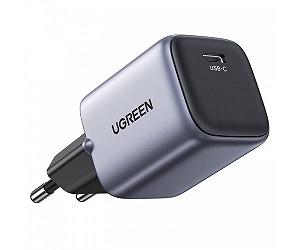 Зарядний пристрій 1xUSB 30W Gan Type-C PD Nexode Mini Сірий CD319 Ugreen - Фото 1