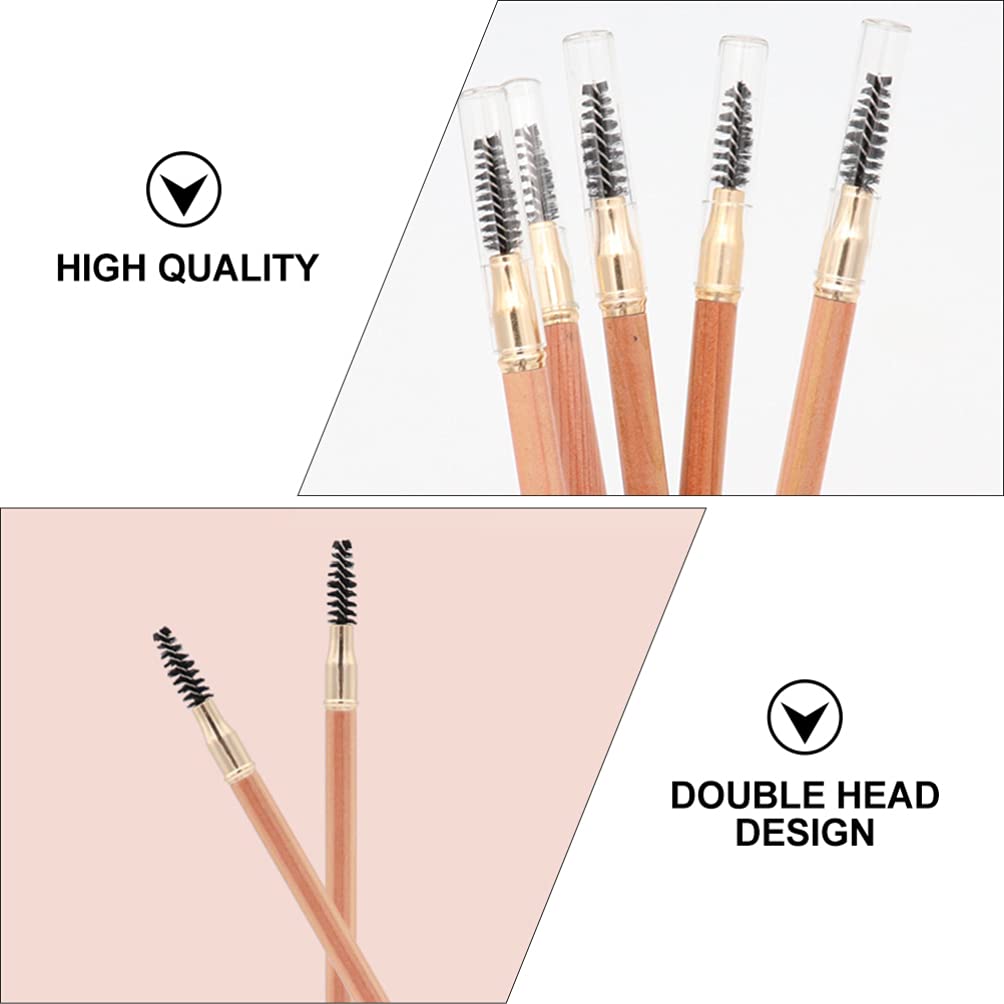 Олівець для брів Lurrose Двосторонній Дерев'яний Коричневий, фото №5