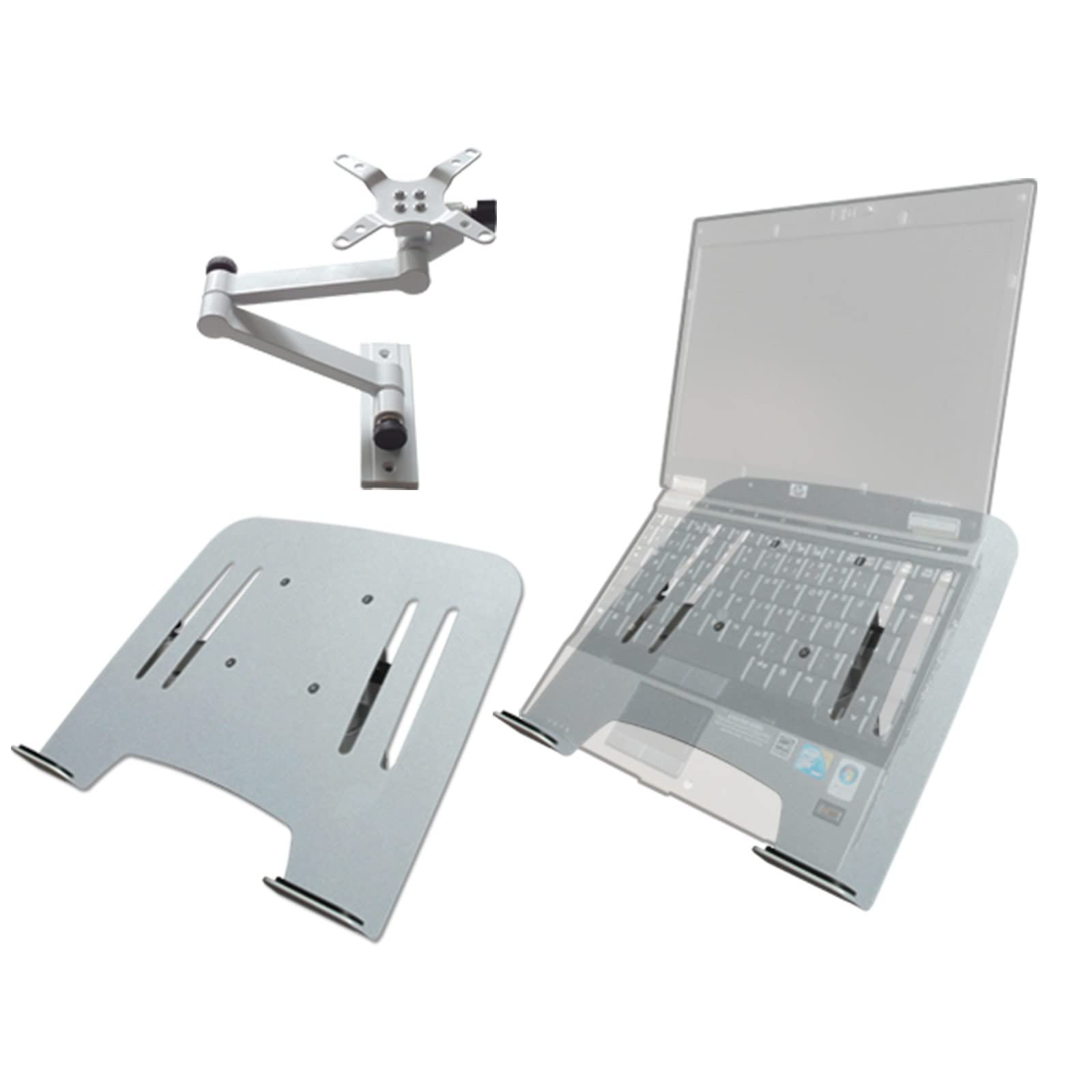 Кронштейн для ноутбука Drall Универсальный настенный Серебряный Model: L52W-IP3S, фото №3 Кронштейн для ноутбука Drall Универсальный настенный Серебряный Model: L52W-IP3S, фото №3
