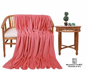 Покривало Betz Cuddly Blanket Bern Розмір 150 см x 200 см Лососевий synthetic.ua - Фото 1