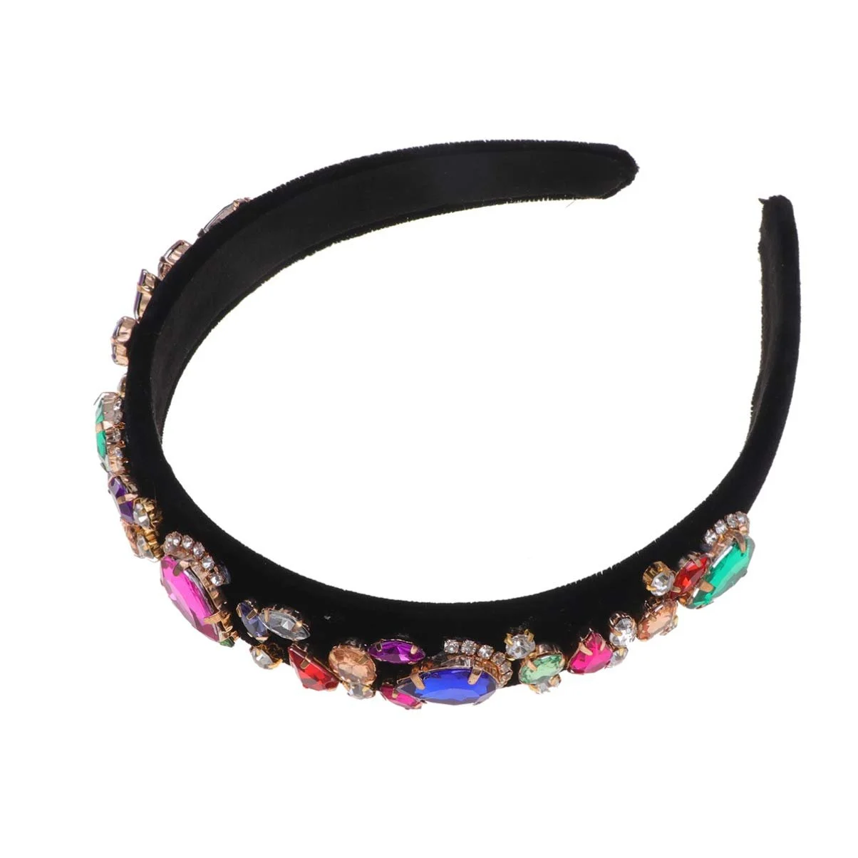 Обруч на голову HEALLILY Широка Зі Стразами Діамант Самоцвіт, фото №1