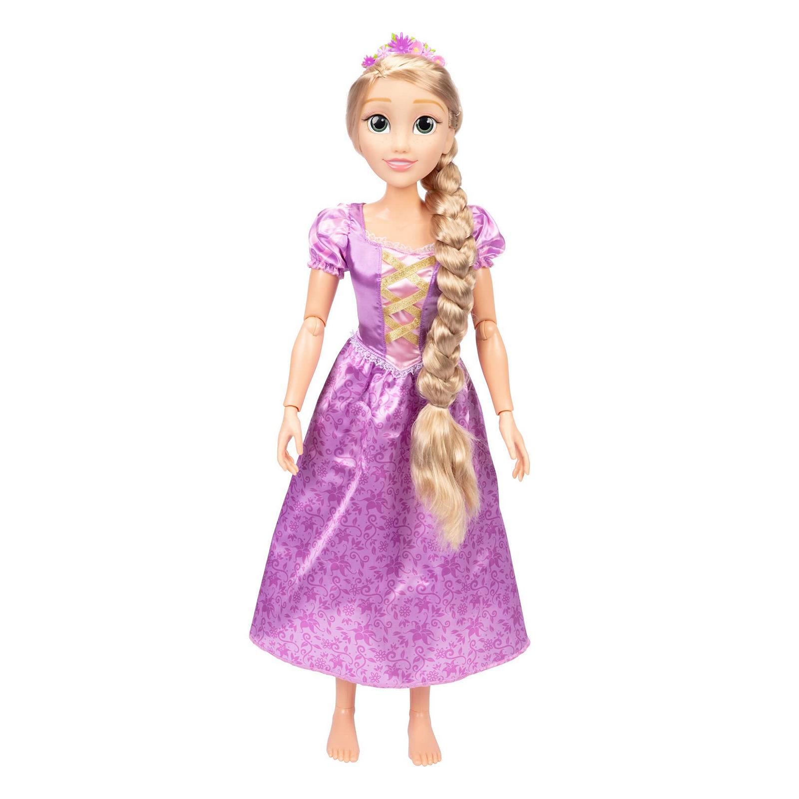 Лялька Disney Princess Рапунцель, 81 см, рухома лялька My Size Articulated у фіолетовій сукні, з гребінцем для розчісування довгого золотого волосся, квітковою гірляндою, пов'язкою на голову та шпильками, фото №2